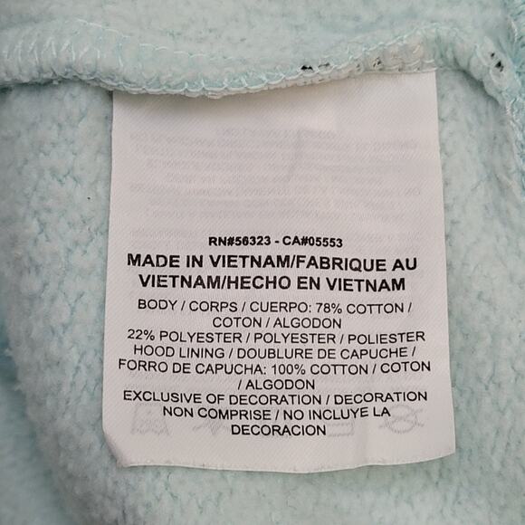 NIKE Swoosh AOP Hoodie Womens Large 20x21 Boxy Blue - Picture 12 of 16